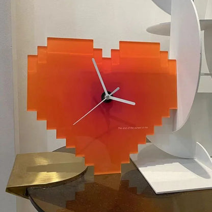 Heart Shape 16-bits Wall Clock