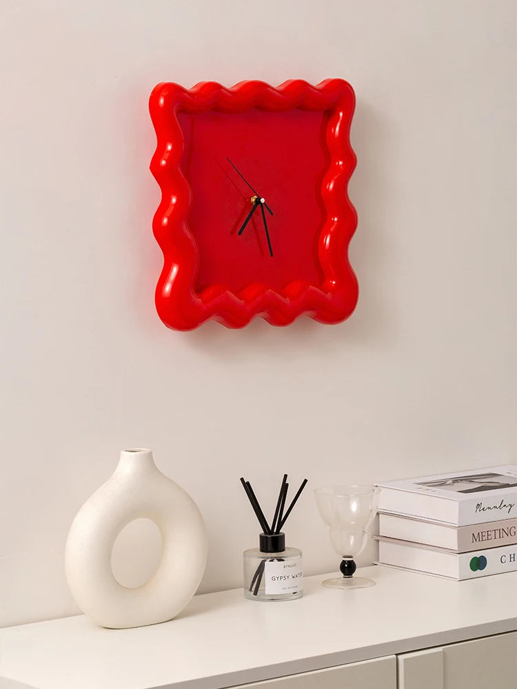 Cream Biscuit-Shaped Wall Mounted Clock