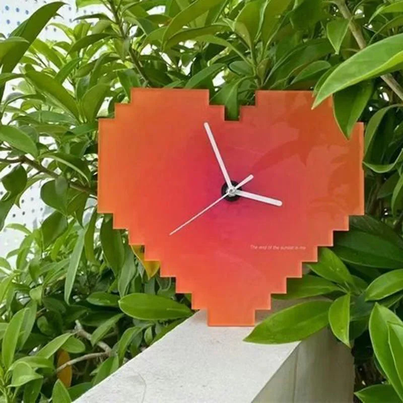 Heart Shape 16-bits Wall Clock