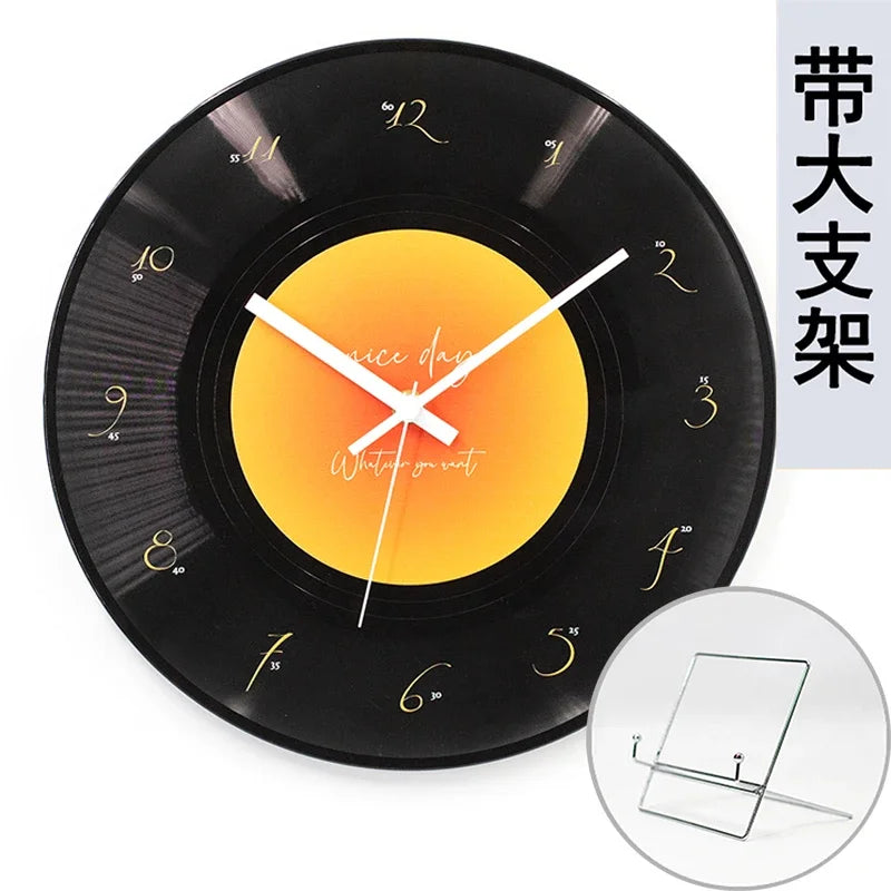 Sunset Vinyl Record Table Clock