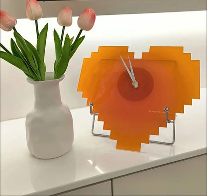 Heart Shape 16-bits Wall Clock