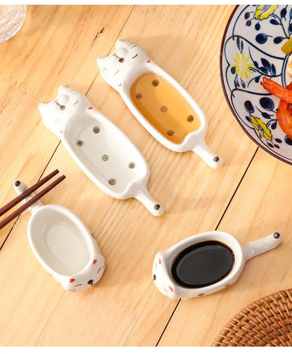 Cute Cat Ceramic Mini Sauce Plate