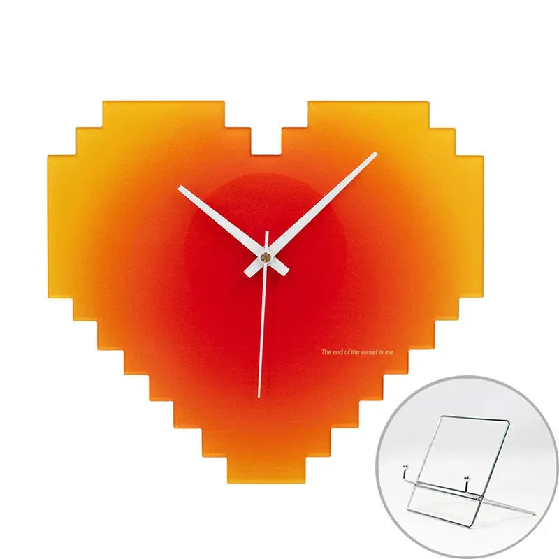 Heart Shape 16-bits Wall Clock