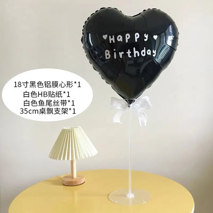 18inch Black Heart Balloon