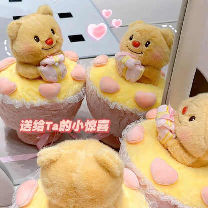 Hand-held Butter Bear Plush Toy Bouquet