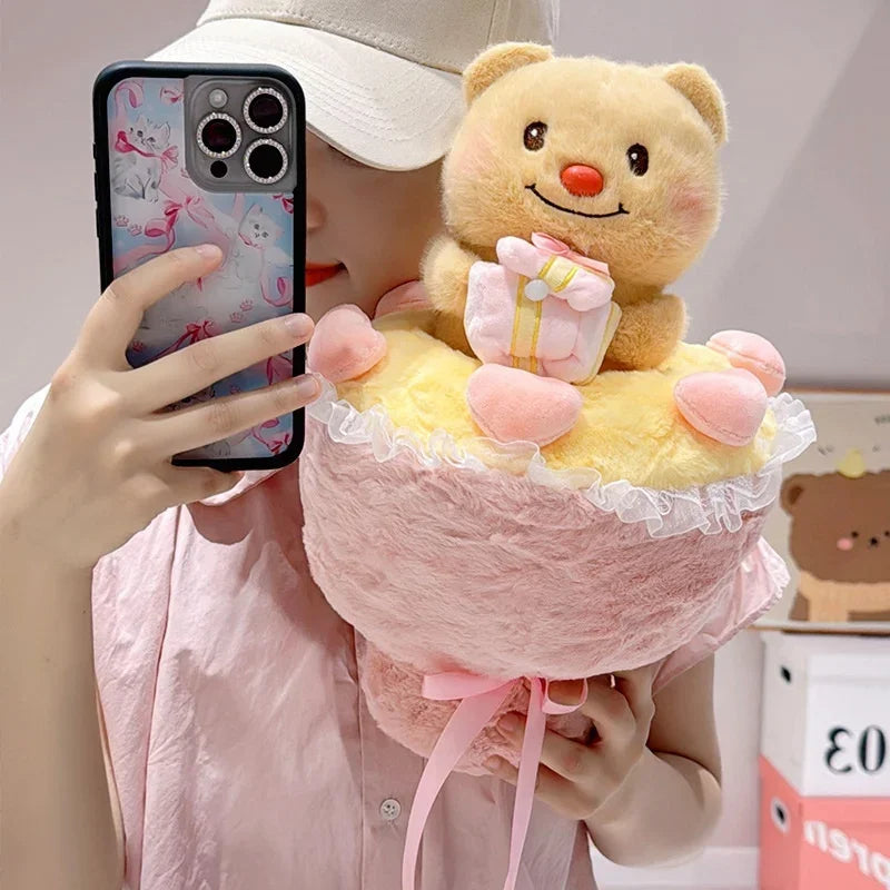 Hand-held Butter Bear Plush Toy Bouquet