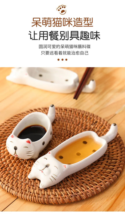 Cute Cat Ceramic Mini Sauce Plate