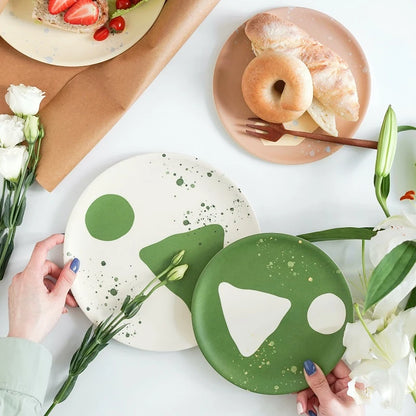 Colorful Geometric Cafe Inspired Dessert/Fruit Plate