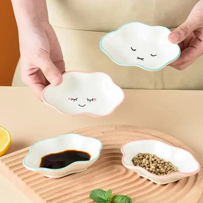 Smiling Clouds Dipping Sauce Dish