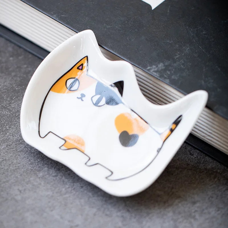 Cute Cat Ceramic Mini Sauce Plate