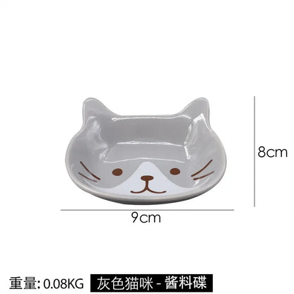 Japanese Cute Cat Dish Creative Ceramic Seasoning Dish