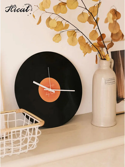 Sunset Vinyl Record Table Clock