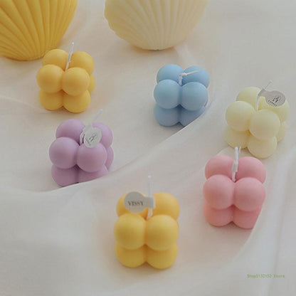 Mini Cube Bubble Shaped Wax Candles