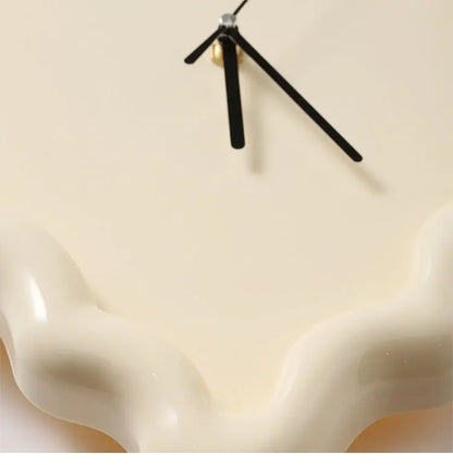 Cream Biscuit-Shaped Wall Mounted Clock